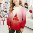 thumbnail image 1 of AUNVITO Cozy Stretchy Crewneck Sweatshirt for Boys & Girls 1-15Y Christmas Print Long Sleeve Soft Fleece Pullover Loose Fit Casual Kids Apparel, 1 of 7