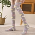 thumbnail image 1 of AUNVITO Cozy Thermal Knee-High Socks for Women Winter Fleece-Lined Thick Warm Casual Long Socks with Heart Design, 1 of 7