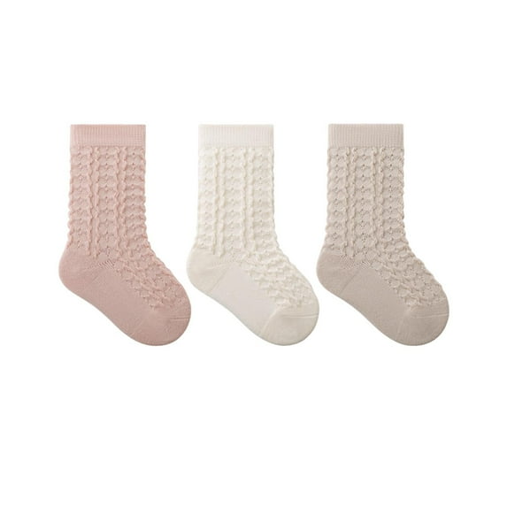 AUNVITO Fashion Children's Solid Color Baby Cotton Socks Newborn Baby Socks Children's Socks