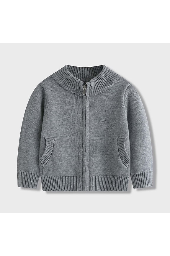 Fashion Jackets for Kids 2025 Fashion Children's Sweater Fall and Winter New Handsome Boys Knitted Cardigan Children's Jacket
