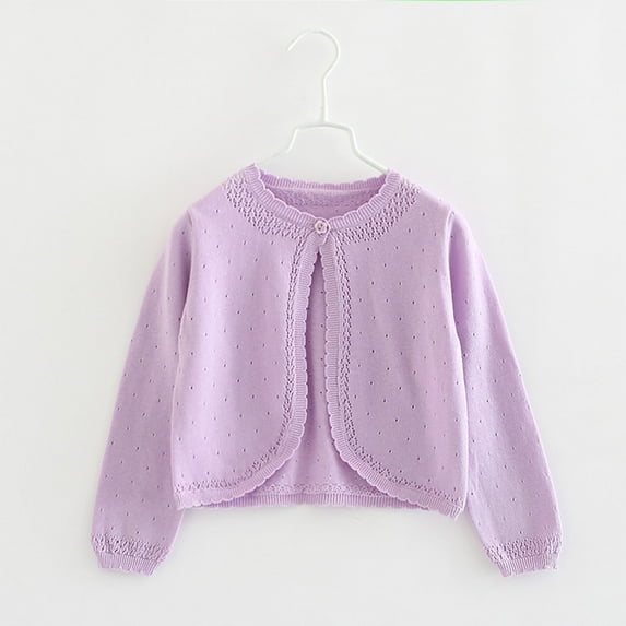 AUNVITO Fashion Jackets for Kids Unisex Toddler Kids Baby Girls Fashion Cute Color Long Sleeved Thin Style Button Cardigan Coat