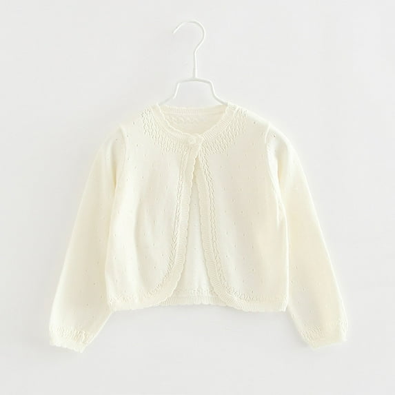 AUNVITO Fashion Jackets for Kids Unisex Toddler Kids Baby Girls Fashion Cute Color Long Sleeved Thin Style Button Cardigan Coat