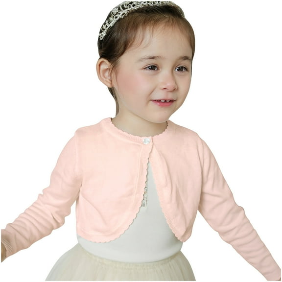 AUNVITO Fashion Jackets for Kids Unisex Toddler Kids Baby Girls Fashion Cute Color Long Sleeved Thin Style Button Cardigan Coat