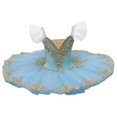 thumbnail image 1 of AUNVITO Girls 1-14 Years Dance Practice Soft Tulle Princess Dress with Woven Ribbon Trim Fluffy Mesh Skirt Sleeveless V-Neck Layered Tutu, 1 of 3