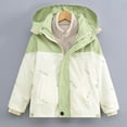 thumbnail image 1 of AUNVITO Girls 4-15Y Waterproof Windbreaker Hooded Jacket with Detachable Lining Lightweight 650g Windproof Outdoor Coat, 1 of 6