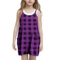 thumbnail image 1 of AUNVITO Girls Backless Sleeveless Strappy Plaid Dress with Pockets, 1 of 5