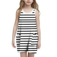 thumbnail image 1 of AUNVITO Girls Backless Sleeveless Stripped Strappy Dress with Pockets, 1 of 5