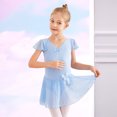 thumbnail image 1 of AUNVITO Girls Ballet Leotard with Detachable Skirt & Snap Closure 2-13Y Dancewear Stretch Cotton Spandex Practice Performance Outfit, 1 of 3
