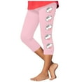 thumbnail image 1 of AUNVITO Girls Baseball Print Yoga Capri Pants Sporty Casual Athletic Leisure Stretchy Comfy Capris, 1 of 4