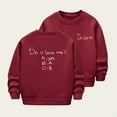thumbnail image 1 of AUNVITO Girls & Boys 2-12Y Fleece Lined Crewneck Sweatshirt with 'Do U Love Me' Print Cozy Casual Winter Warmth Top, 1 of 5