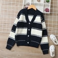 thumbnail image 1 of AUNVITO Girls & Boys Cardigan Warm Knit Cotton Cozy Casual Long Sleeve Sweater 4-14Y Fashionable Versatile Outerwear with Soft Texture Lightweight for Daily Wear, 1 of 9