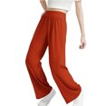 thumbnail image 1 of AUNVITO Girls Boys Casual Loose Checkered Wide Leg Pants High Waist Straight Lounge Y2K Trousers Summer 5-13Years, 1 of 9