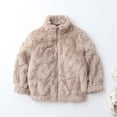 thumbnail image 1 of AUNVITO Girls & Boys Fleece Jacket 2-12Y Soft Plush Stand Collar Full Zip Long Sleeve Cozy Casual Outerwear No Hood, 1 of 9