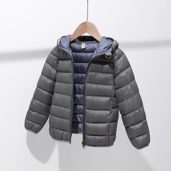 AUNVITO Girls & Boys Lightweight Winter Padded Coat Long Sleeve Nylon Spandex Warm Outerwear for 2-12Y
