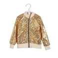 thumbnail image 1 of AUNVITO Girls & Boys Windbreaker Jacket with Sequins & Zipper Design, Casual Baseball Outerwear for 2-12Y Kids | Soft Cotton Breathable Loose Fit for Fall Winter Playdates, 1 of 3