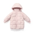 thumbnail image 1 of AUNVITO Girls & Boys Winter Puffer Coat Hooded Mid-Length Matte Nylon Insulated Jacket for 2-12Y, 1 of 4