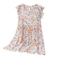 thumbnail image 1 of AUNVITO Girls Cap Sleeve Summer Dress Floral Pattern Print Casual Party Wear Outfit, 1 of 5