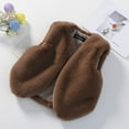 thumbnail image 1 of AUNVITO Girls Faux Fur Vest Winter Warm Soft Lightweight Solid Color Casual Style Outerwear for 1-13Y Kids, 1 of 6