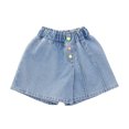 thumbnail image 1 of AUNVITO Girls High Waist Denim Skirt Shorts with Colorful Buttons Summer Slimming Casual Teen Y2K Style, 1 of 9