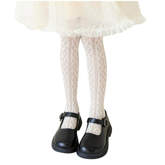 AUNVITO Girls Hollow Out Mesh Tights Summer Breathable Lace Stockings 0-13Years
