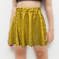 thumbnail image 1 of AUNVITO Girls Metallic Skater Skirt Sparkly Shiny Flared Pleated A-Line Mini Skirt, 1 of 3