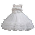 thumbnail image 1 of AUNVITO Girls Sleeveless Round Neck Dress Mesh Tulle Layered Pageant Evening Party Princess Gown Elegant, 1 of 8