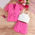 thumbnail image 1 of AUNVITO Girls' Solid Blazer 3-Piece Set | Tank & Pants | School Uniform Outfit, 1 of 7