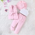 thumbnail image 1 of AUNVITO Girls' Solid Color 4-Piece Set | Blazer, Pants, Tank & Hat | Versatile Stylish Outfit, 1 of 7