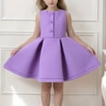thumbnail image 1 of AUNVITO Girls Summer Dress Sleeveless Round Neck Ruffle Hem Casual and Comfortable, 1 of 7