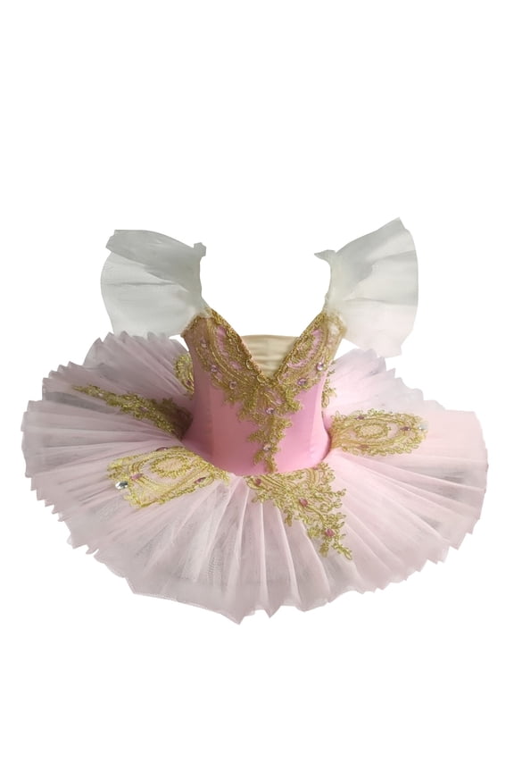 Girls Tutu Dress Soft Tulle Ballet Performance Sleeveless V-Neck Puffy Skirt Princess Style Dance Costume New Arrival
