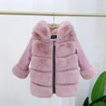 thumbnail image 1 of AUNVITO Girls Winter Hooded Faux Fur Coat Thickened Fleece-Lined Warm Casual Outerwear 2-13Y, 1 of 4