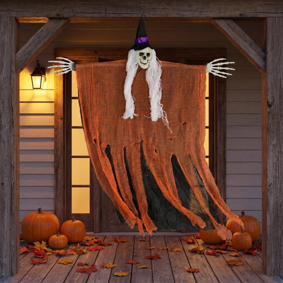 AUNVITO Halloween Pendant Hanging Ornament, Spooky Scene Decoration Prop for Home Indoor Party Festival Backdrop Decor, 1pc