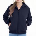thumbnail image 1 of AUNVITO Hooded Zipper Sweatshirt for Boys & Girls 2-13Y, Lightweight 350g Matte Finish Nylon Blend Casual Jacket with Loose Fit Long Sleeve Pullover, 1 of 3