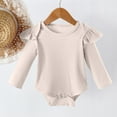 thumbnail image 1 of AUNVITO Infant Cotton Bodysuit Long Sleeve Flutter Sleeve Print Snap Closure Spring Fall 0-24M, 1 of 3
