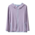 thumbnail image 1 of AUNVITO Kids Casual Hooded Sun Protection Jacket Lightweight Ice Silk UPF 50+ Breathable Long Sleeve Loose Fit Spring Summer Outdoor Wear, 1 of 6