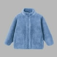 thumbnail image 1 of AUNVITO Kids Fleece-Lined Zipper Jacket Warm Lightweight Pockets No Hood Casual Outerwear 3-15Y, 1 of 3
