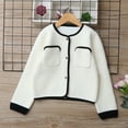 thumbnail image 1 of AUNVITO Kids Knitted Cardigan Warm Long Sleeve Open Front Casual Versatile Sweater Coat Cozy Fashion Outfit, 1 of 9