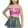 thumbnail image 1 of AUNVITO Kids Sequins Tube Top Stretch Bandeau Strapless Sequin Crop Tops Party Club Wear Top for Girls Dancewear Streetwear, 1 of 3