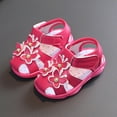 thumbnail image 1 of AUNVITO Kids Shoes Baby Sandals For Summer Girls Called Shoes With Slip Soft Soles For Toddlers Princess Toe Shoes For Toddlers, 1 of 5