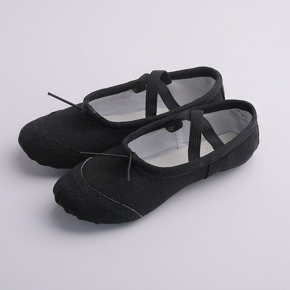 AUNVITO Kids Shoes Children's Pointed Dance Shoes Fitness Gymnastics Children's Slippers Children's Dance Shoes