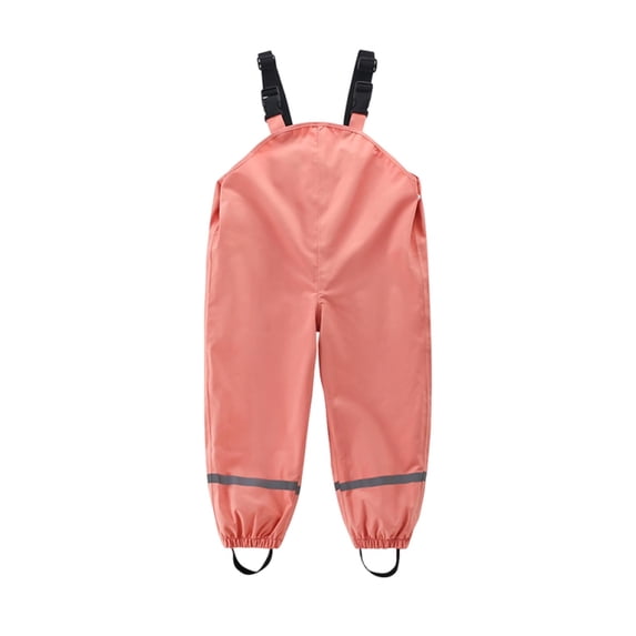 AUNVITO Kids Waterproof Overalls Rain Pants All-Season Lightweight Suspenders Outdoor Long Pants