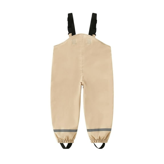 AUNVITO Kids Waterproof Overalls Rain Pants All-Season Lightweight Suspenders Outdoor Long Pants