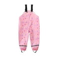 thumbnail image 1 of AUNVITO Kids Waterproof Rain Pants All-Season Lightweight Suspenders Long Overalls for Outdoor Play, 1 of 5