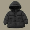 thumbnail image 1 of AUNVITO Kids Winter Cotton Jacket Warm Thickened Hooded Coat 1-8Y Short Casual Outerwear Solid Color Thermal Insulated Padded Coats for Boys and Girls, 1 of 6