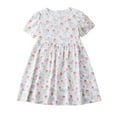 thumbnail image 1 of AUNVITO Little Girls Cotton Dress Sleeveless Casual Summer Sundress Flower Printed Jumper Skirt, 1 of 7