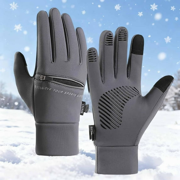 AUNVITO Men's Winter Sports Touchscreen Gloves Windproof Warm Skiing Outdoor Cycling Casual and Sporty Style