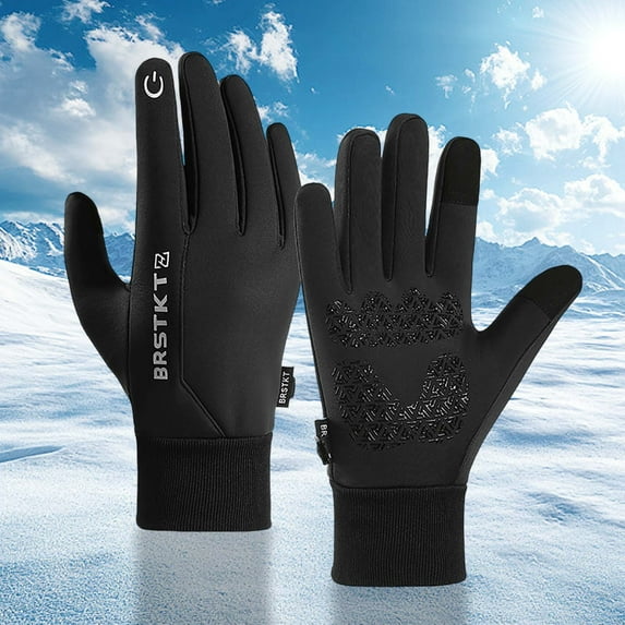 AUNVITO Men's Winter Sports Touchscreen Gloves Windproof Warm Skiing Outdoor Cycling Casual and Sporty Style