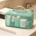 thumbnail image 1 of AUNVITO Mesh Storage Bag, Large Capacity Travel Toiletry Bag, Portable Cosmetic Organizer with Handle, 1 of 6
