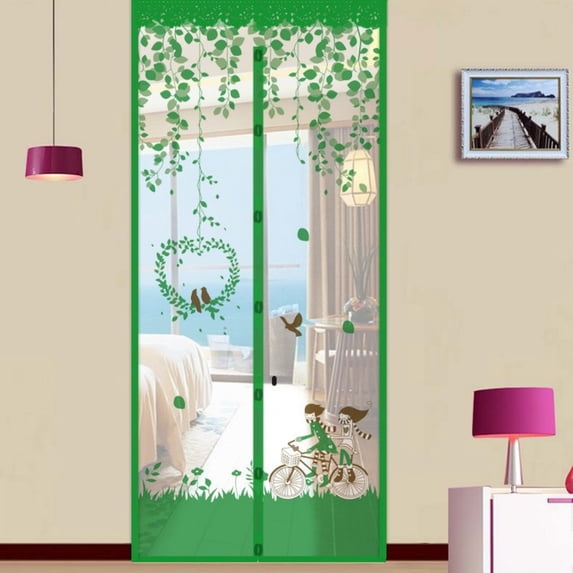 AUNVITO Mosquito Net Door Curtain 36 x 80 Inch, Magnetic Screen Door, Self-Closing, for Bedroom, Kitchen, Patio, Fly Screen, Mesh, Easy Install