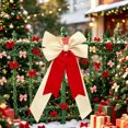 thumbnail image 1 of AUNVITO Multipurpose Decorative Bow Ornament, Smooth Fabric Bow Accessory, Reusable Pendant for Christmas Tree Wreath Gift Wrap Wedding Holiday Party Scene Decoration, 1 of 6